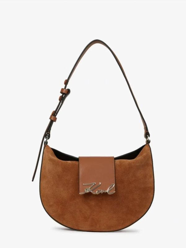Karl Lagerfeld Half-moon handbag, signature